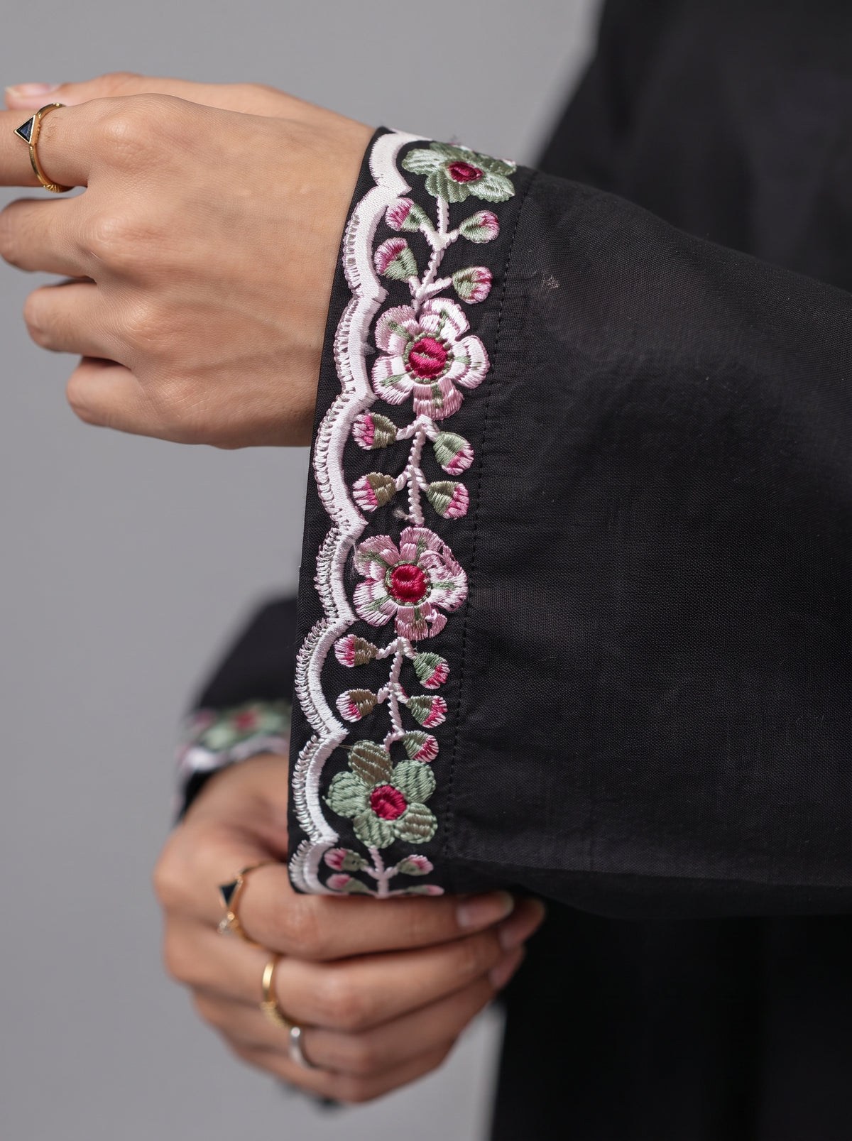 Embroidered Black Cutwork - 2 Piece Suit