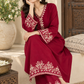 Embroidered Crimson 2-Piece Suit
