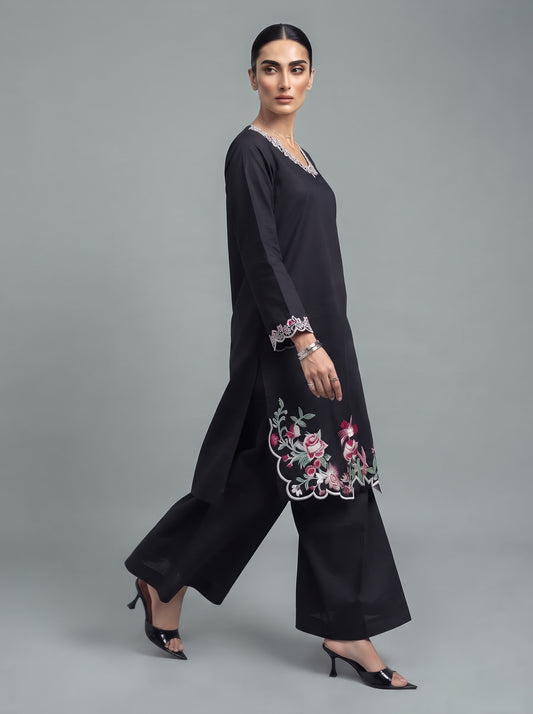 Embroidered Black Cutwork - 2 Piece Suit