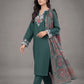 Embroidered Emerald Green 3-Piece Suit