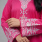 Embroidered Hot Pink 2-Piece suit